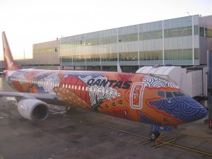 Not this particular plane ... but it's a pretty one designed by indigenous artist John Moriarty